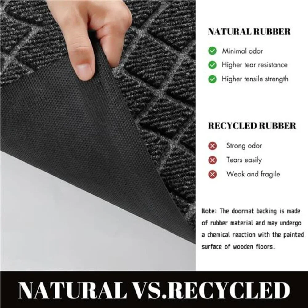 Front Door Mats, Heavy Duty Water Absorbent Mud Resistant Easy Clean Entry